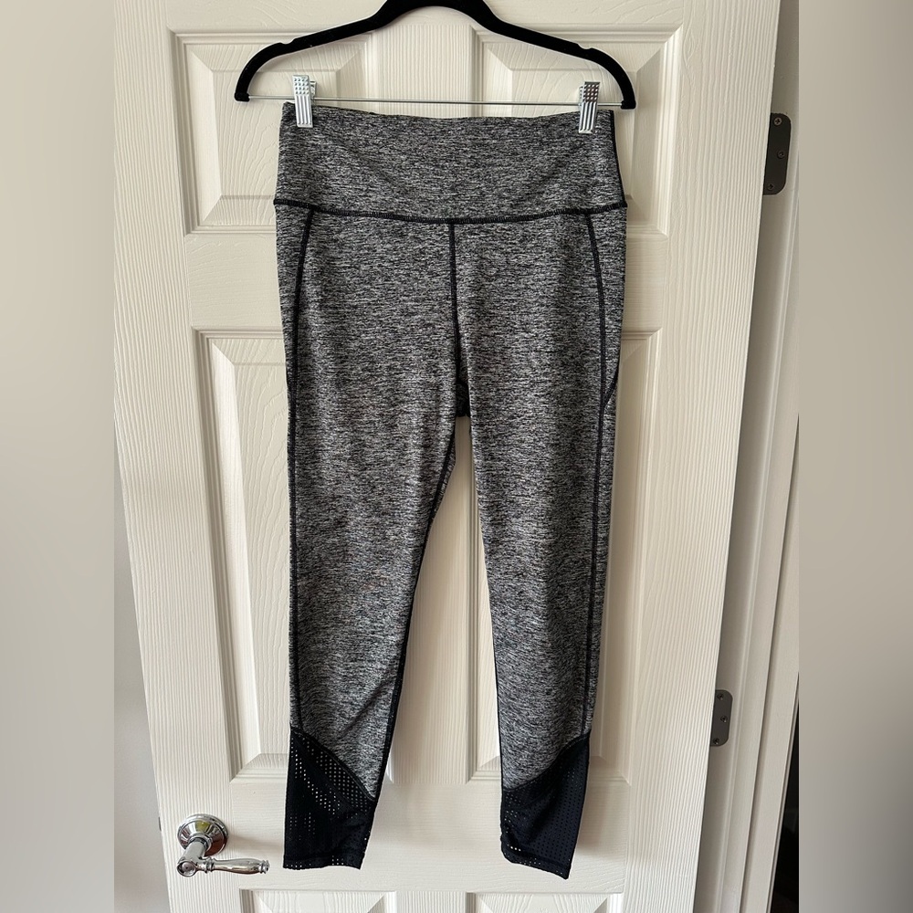 Mono B Charcoal Heather Leggings - Mesh - Athletic - Workout